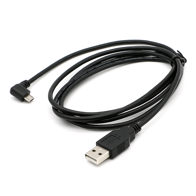 Right angle micro usb cable
