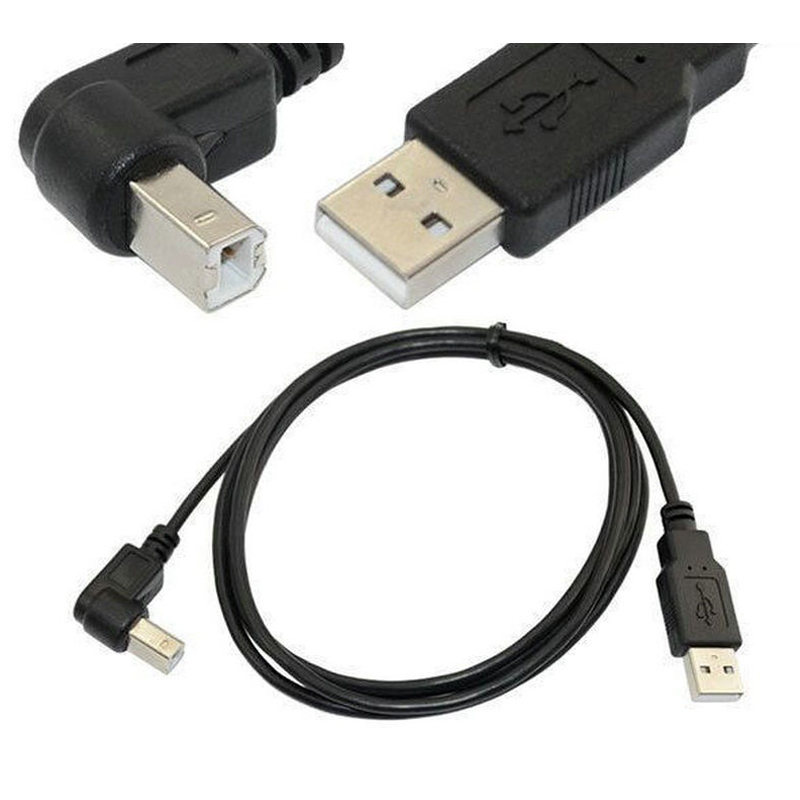 free sample custom USB 2.0 A male to up angle USB 2.0 B male printer cable