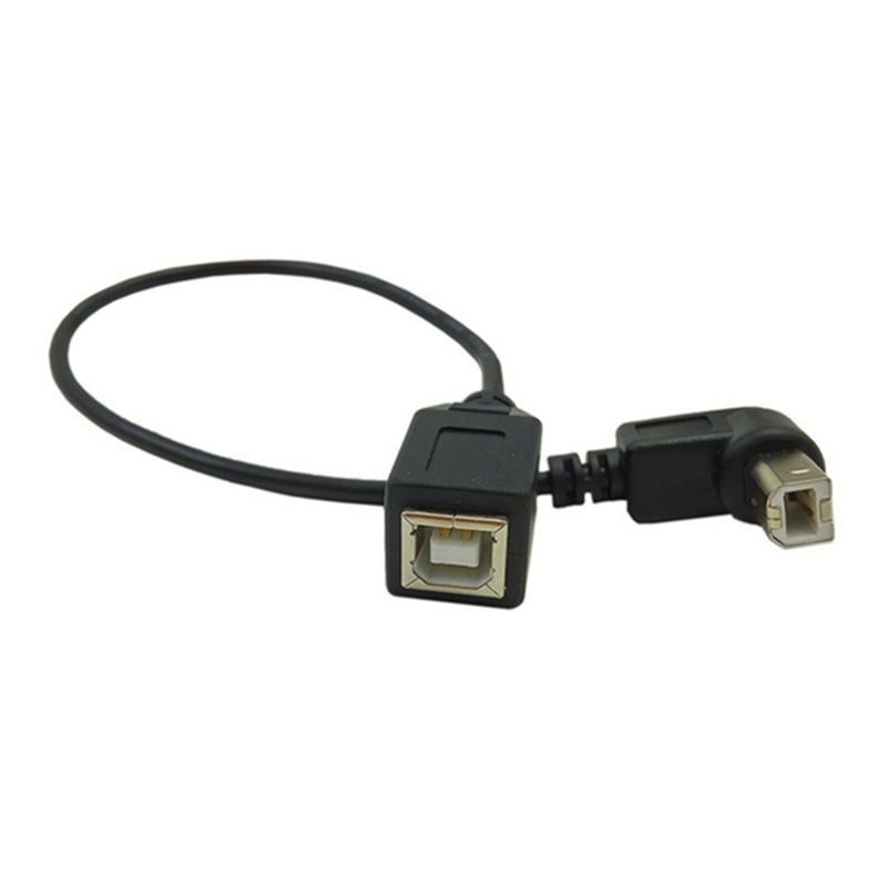 free sample custom 90 degree down angle USB 2.0 B male to B female extension printer cable