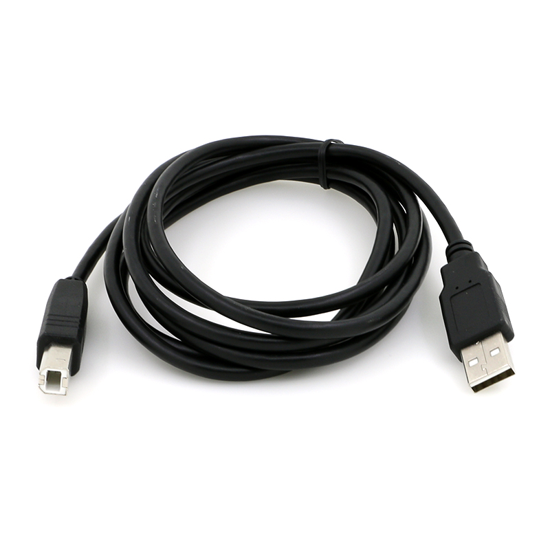USB 2.0 A male to 180 degree b male printer cable