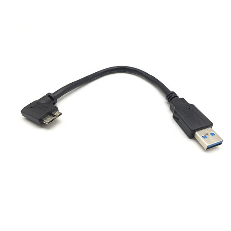 USB 3.0 A male to right angle micro usb cable